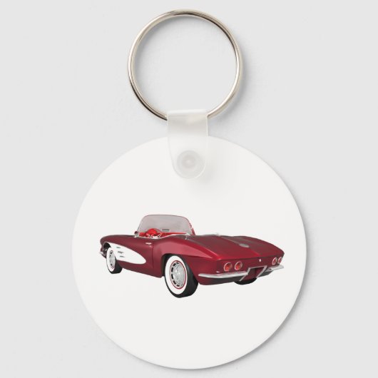 1961 Corvette C1: Candy Apple Finish: Schlüsselanhänger (Vorderseite)