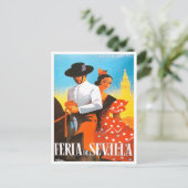 1961 feria de Sevilla Vintage Reise Postkarte (Stehend Vorderseite)