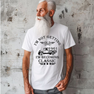 1961 geboren elegantes schwarzes Vintage-Geschenk T-Shirt