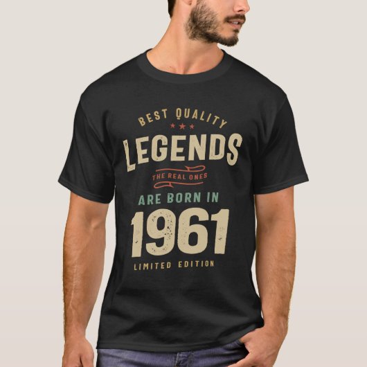 1961 Geburtstag, 62 Jahre alt T-Shirt (Vorderseite)