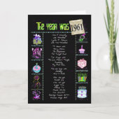 1961 Geburtstagsspass - Fakten Karte (Vorderseite)