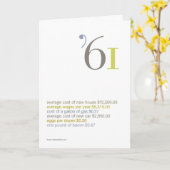 1961 Geburtstagsspass - Fakten Karte (Gelbe Blume)