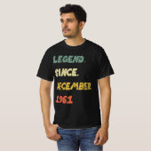 1961 . Geschenke Shirt Legend seit Dezember 1961 . (Vorne ganz)