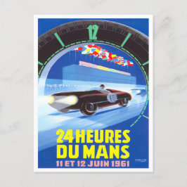 1961 Le Mans 24 Stunden Vintager Rennsport Postkarte
