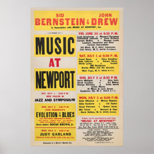 1961 Musik beim Newport Festival Jazzplakat Poster