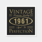 1961 Premiumqualität 60. Geburtstag Serviette (Vorderseite)