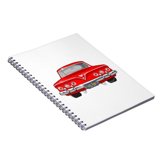 1961 Rot Chevrolet Notizblock (Rechte Seite)