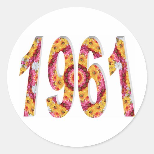 1961 RUNDER AUFKLEBER (Vorderseite)