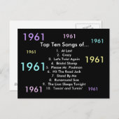 1961 Songs Postkarte (Vorne/Hinten)