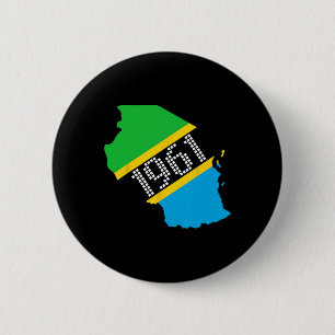 1961 Tansania Flag Independence Day Button