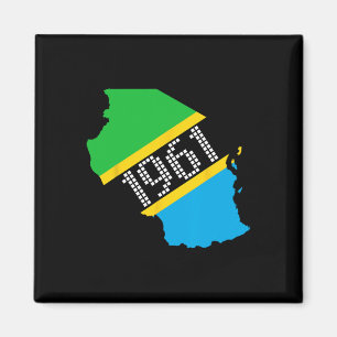 1961 Tansania-Flagge Unabhängigkeitstag  Magnet