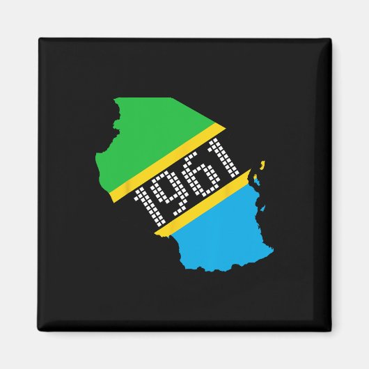 1961 Tansania-Flagge Unabhängigkeitstag Magnet (Vorne)