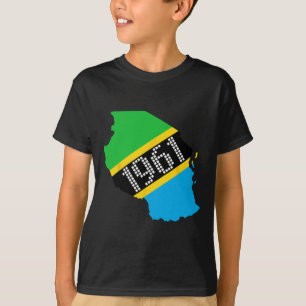 1961 Tansania-Flagge Unabhängigkeitstag  T-Shirt