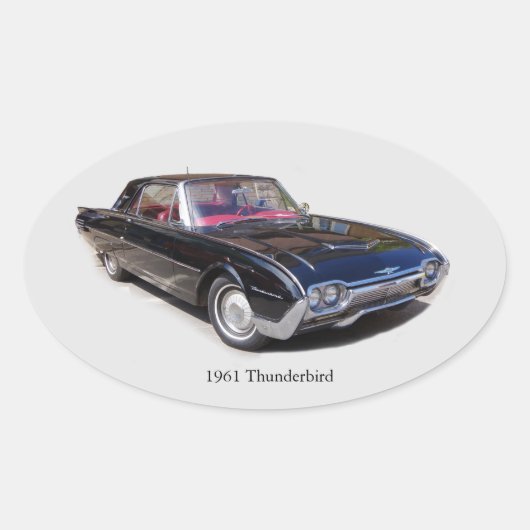 1961 Thunderbird-Aufkleber Ovaler Aufkleber (Vorderseite)