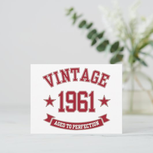 1961 Vintag bis zur Vollendung Postkarte (Stehend Vorderseite)