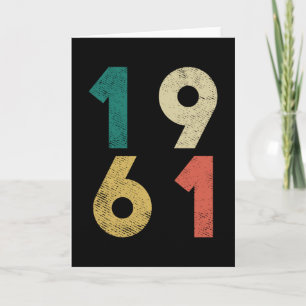 1961 Vintage Geburtstag Retro Karte