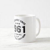 1961 Vintager Geburtstag Kaffeetasse (VorderseiteRechts)