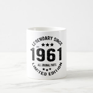 1961 Vintager Geburtstag Kaffeetasse