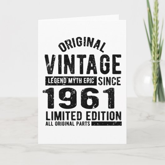 1961 Vintager Geburtstag Karte (Vorderseite)