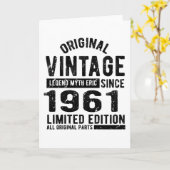 1961 Vintager Geburtstag Karte (Gelbe Blume)