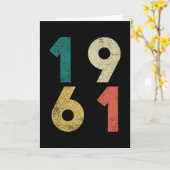 1961 Vintager Geburtstag Retro Karte (Gelbe Blume)