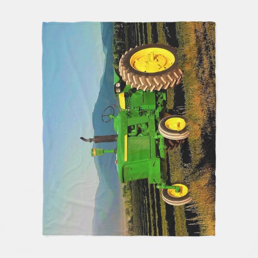 1962 Big Green Tractor Cosy Fleece Blanket (Vorderseite)