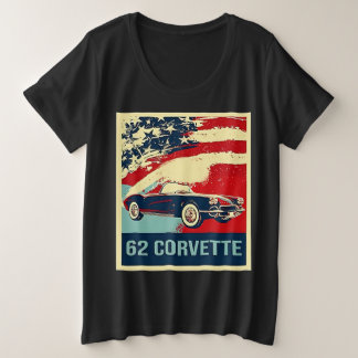 1962 C1 Corvette Pop Art Style Große Größe T-Shirt