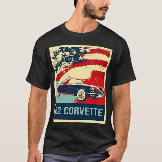 1962 C1 Corvette Pop Art Style T-Shirt (Vorderseite)