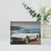 1962 Chevrolet Corvette Cabrio Oldtimer Americ Postkarte (Stehend Vorderseite)
