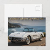 1962 Chevrolet Corvette Cabrio Oldtimer Americ Postkarte (Vorne/Hinten)