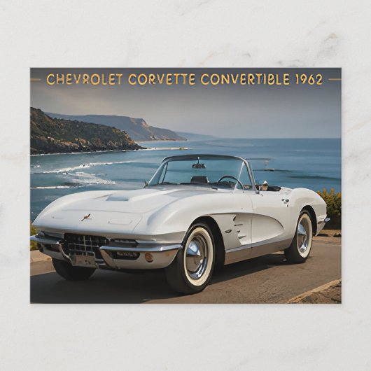 1962 Chevrolet Corvette Cabrio Oldtimer Americ Postkarte (Vorderseite)