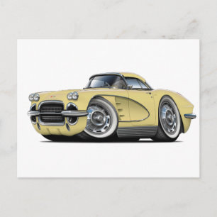 1962 Corvette Beige Car Postkarte