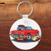 1962 Corvette Red Convertible Schlüsselanhänger (Vorderseite)