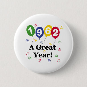 1962 ein großes Jahr-Geburtstag Button