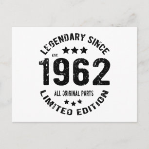 1962 Geburtstag zum Jubiläum Postkarte