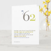 1962 Geburtstagsspass - Fakten Karte (Gelbe Blume)