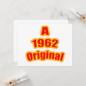 1962 Original Red Karte (Vorderseite/Rückseite Beispiel)