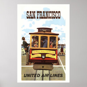 1962 San Francisco Cable Car im Vintage-Stil Reise Poster