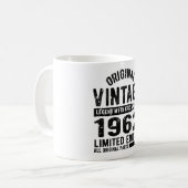 1962 Vintager Geburtstag Kaffeetasse (Vorderseite Links)