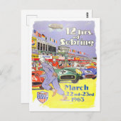 1963 12 Stunden Grosser Preis Postkarte (Vorne/Hinten)