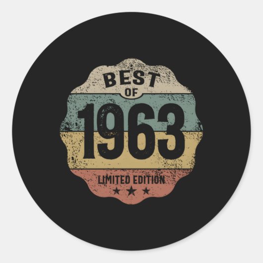 1963 60 RUNDER AUFKLEBER (Vorderseite)