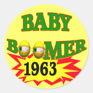 1963 Baby Boomer Runder Aufkleber