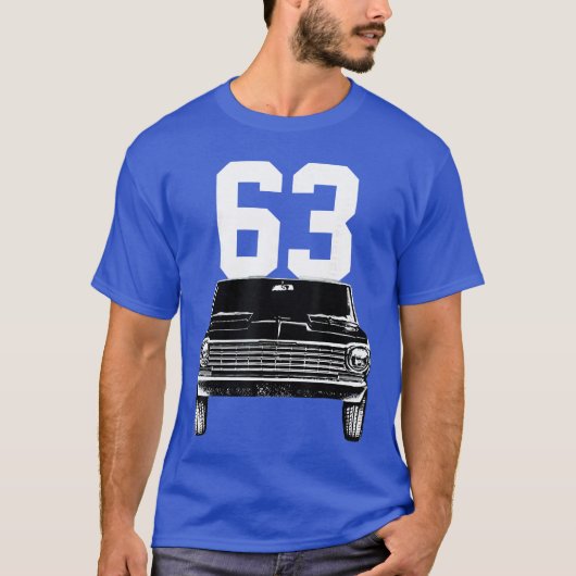 1963 Chevys Nova Oldtimer retro T-Shirt (Vorderseite)