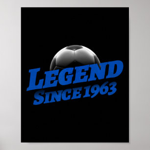 1963 geboren Fußball-Fan Geburtstag Legendär Legen Poster