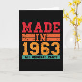 1963 Geburtstag Vintages Sprichwort Karte (Gelbe Blume)