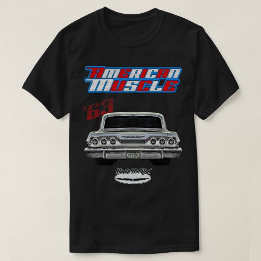1963 Impala,Rockabilly,rusty,distressed,garage man T-Shirt (Design vorne)