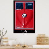 1963 Korvettenfenster mit statischem Ray-Split Poster (Küche)