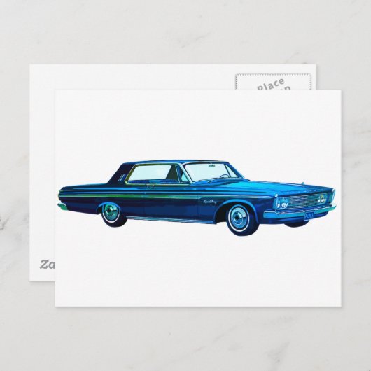 1963 Plymouth Sport Fury Postkarte (Vorne/Hinten)