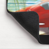1963 Rot-Korvettestingray-Strand-Szene Mousepad (Ecke)
