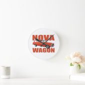 1963 roter Kaugummi II nova wagon longroof Runde Wanduhr (Zuhause)